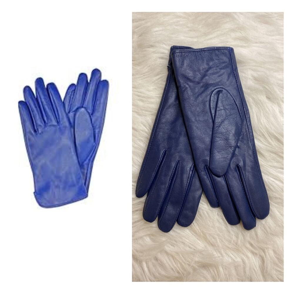 Women's Classic Leather Gloves Winter Warm - Picture 2 of 8